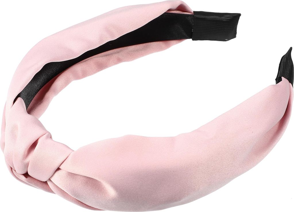 Seide Geknotete Stirnband Haarband für Frauen Rosa 1,2 Zoll Breit