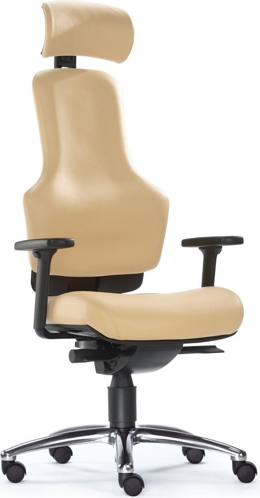 SITWELL STEIFENSAND Ortholetic Balance Bürostuhl Hartbodenrollen Beige