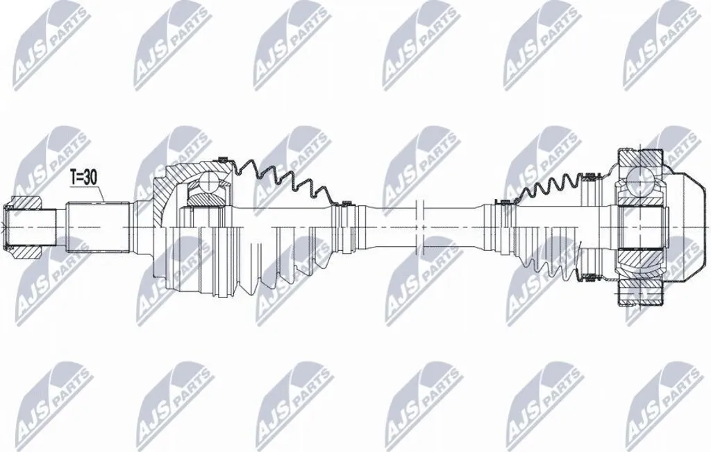 Arbre de transmission NTY NPW-PS-005 Avant pour PORSCHE Cayenne 92A
