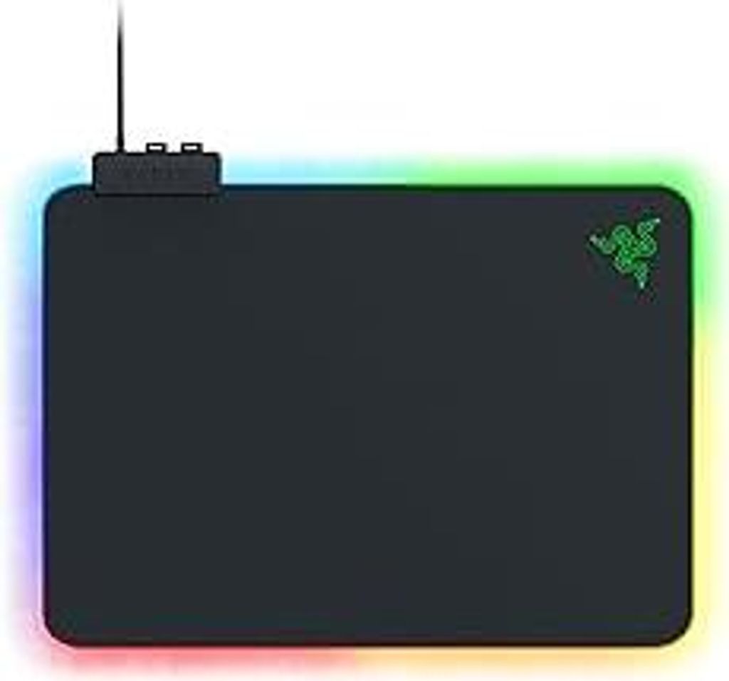 Razer Firefly V2 - Gaming-Mauspad mit mikrotexturierter Oberfläche und Chroma RGB-Beleuchtung (Kabelhalter, umlaufende Kantenbeleuchtung, rutschfe...
