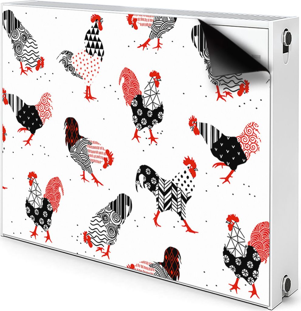Magnet Radiator Magnet Mat Heizkörper Heizung Verkleidung Abdeckung 90x60 cm - Geometrie, Hähne