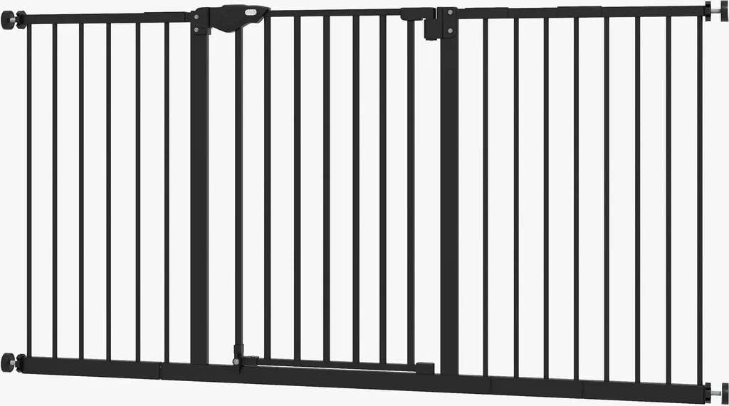 Barrière de sécurité métallique noire largeur 147 cm structure durable