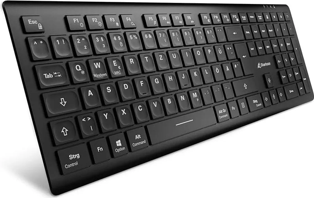 Sharkoon OfficePal K30W Clavier de Bureau sans Fil Noir 4044951042333