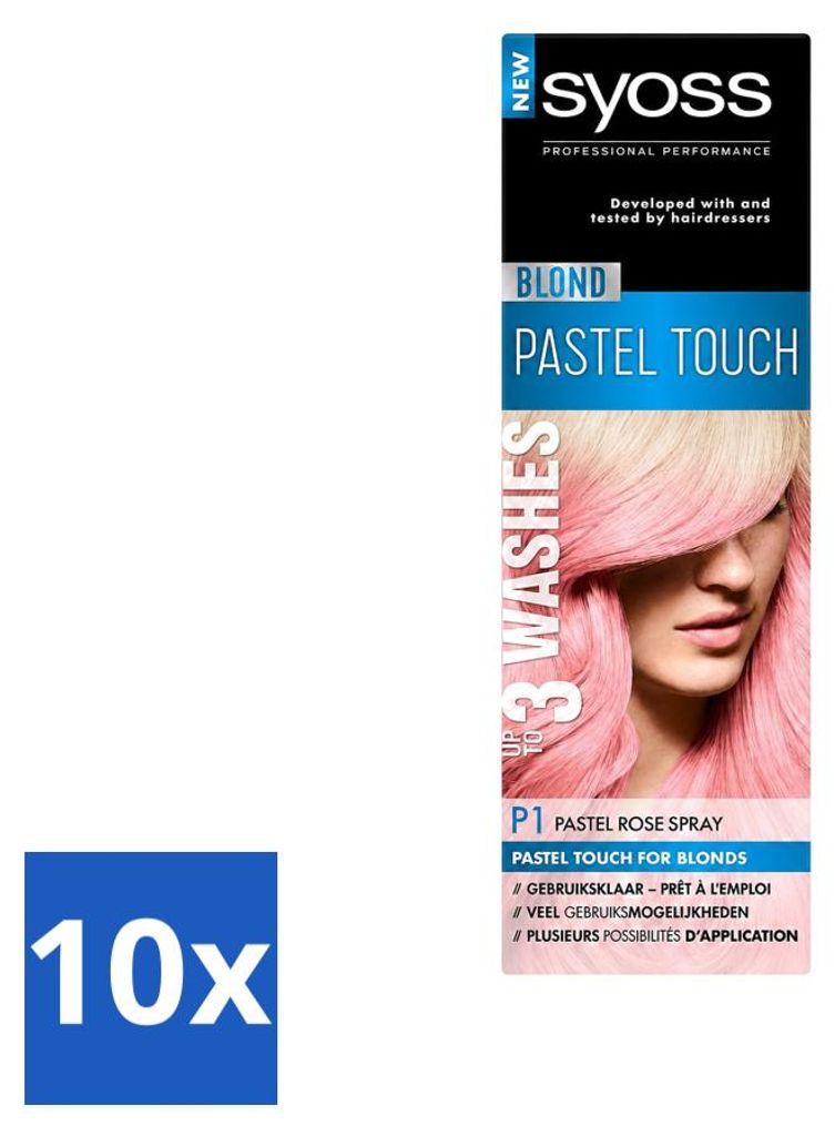10 x Syoss Color Blond Pastel Touch P1 haarverf spuit, Productafbeelding 