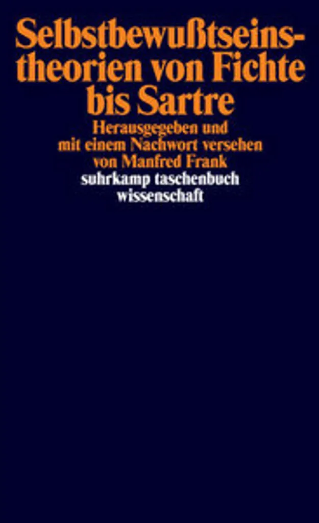 Comprendre la conscience de soi : De Fichte à Sartre, Manuel Universitaire