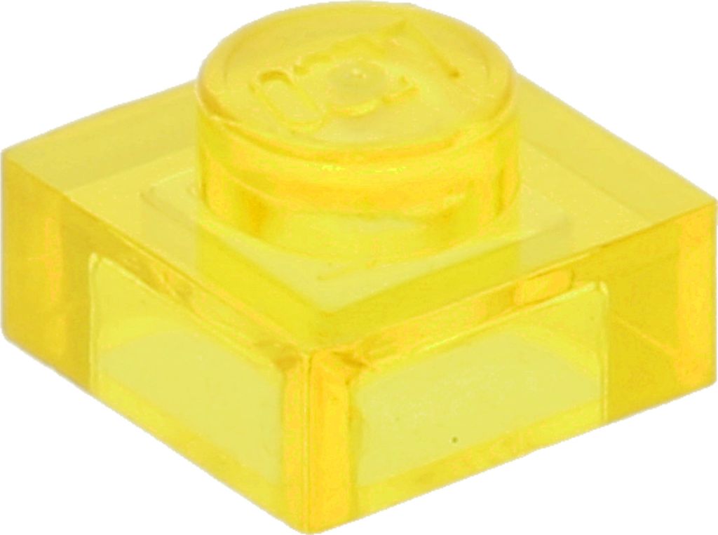 LEGO: 100 trans-gelbe Platten 1x1