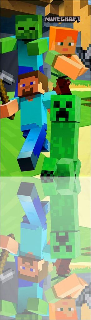 Minecraft - Asciugamano da bagno 70 x 140 cm Immagine del prodotto 