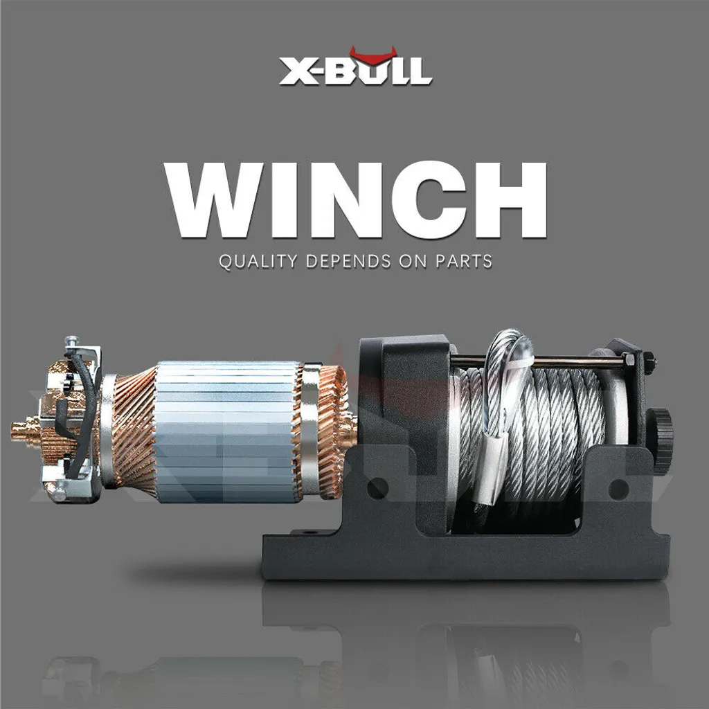 Treuil Électrique 3000 LBS avec Télécommande et Câble Acier 9,2m 12V - 10