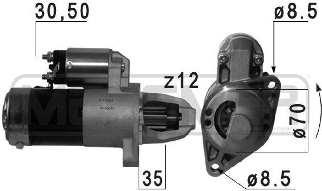 ERA 220716A Starter Anlasser 1,8kW für MITSUBISHI COLT VI (Z3A, Z2A) 12V