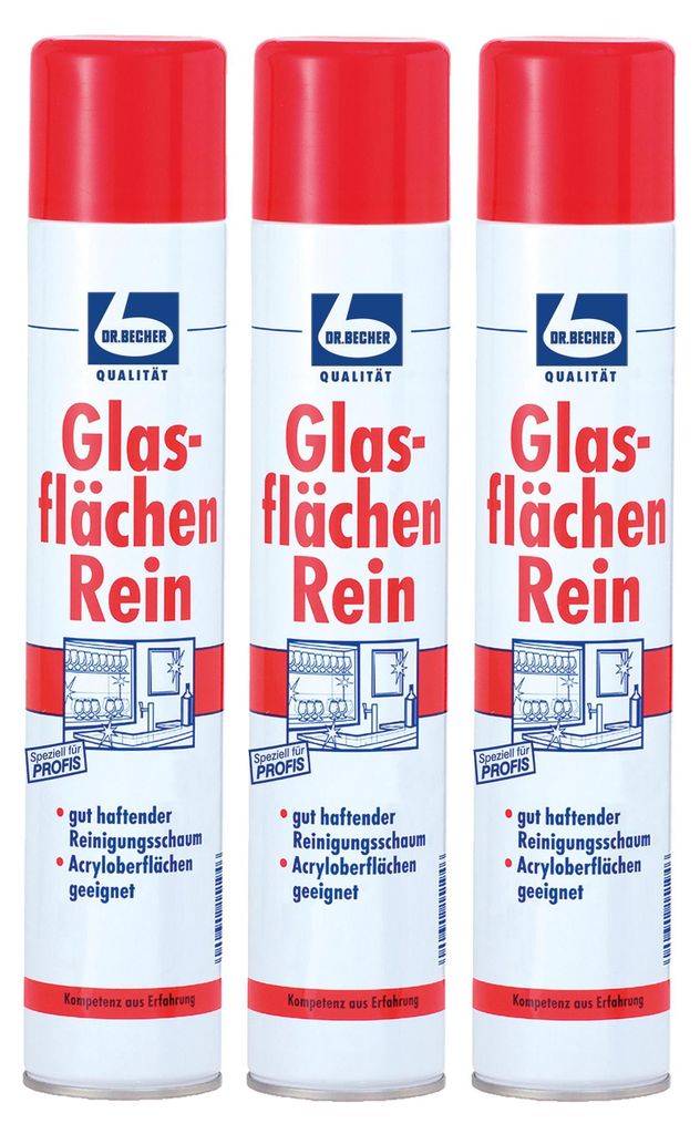 Dr. Becher Glasflächen Reiniger 500ml Fensterreiniger (3er Produktbild 