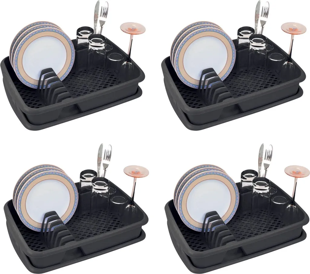 Dish Rack Gris Anthracite pour petit évier - Organiseur de cuisine 40x30