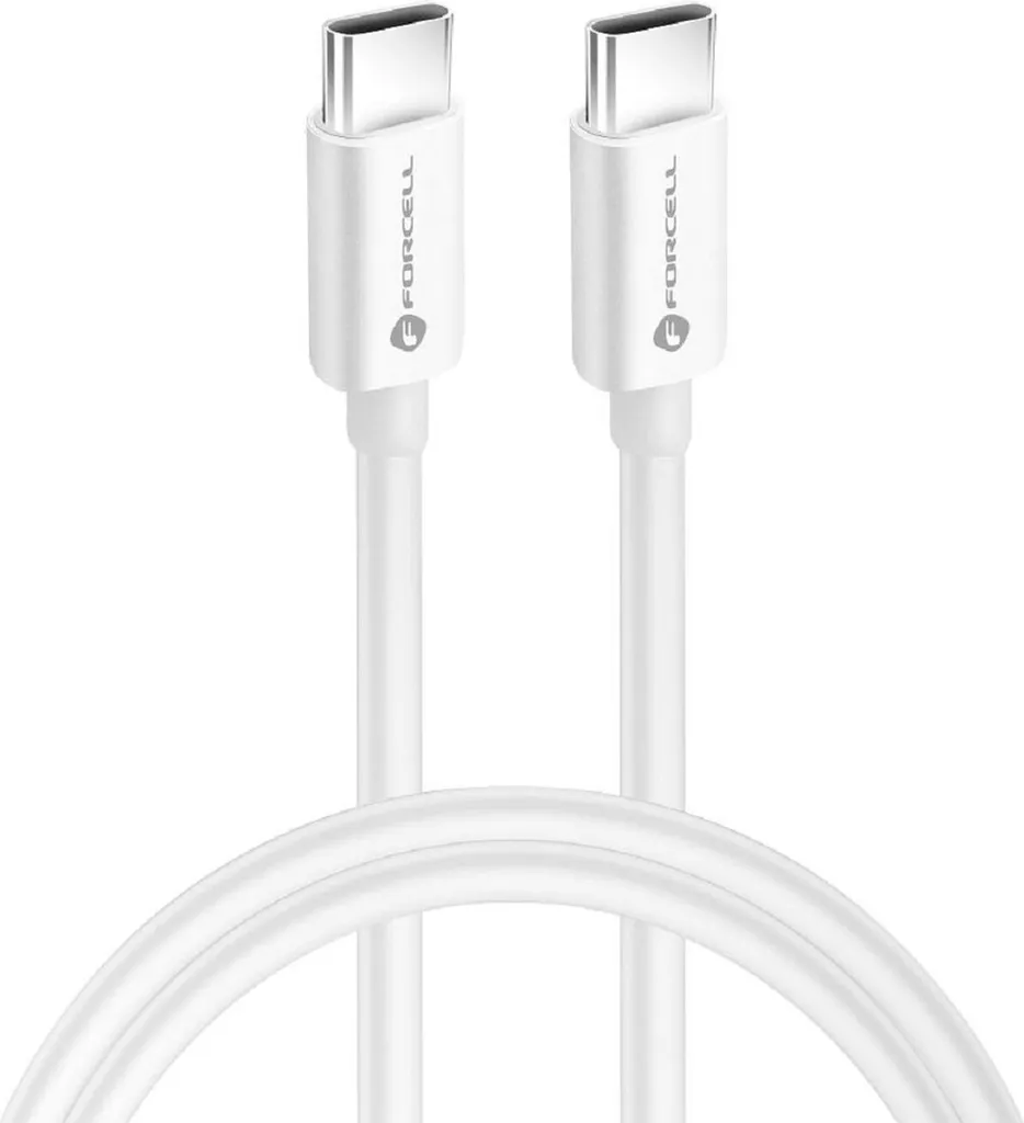 Cavo USB-C Forcell C339 100W PD | Bianco 1m | Ricarica per Professionisti