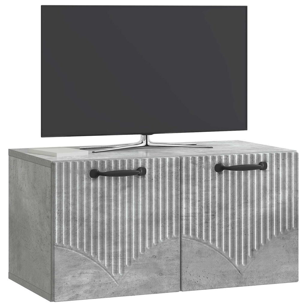 “2026 Modern“ Grau Wandmontierter TV-Schrank Betongrau 59,5 x 31 x 30 cm - Designermöbel 40603 - TV-Schränke
