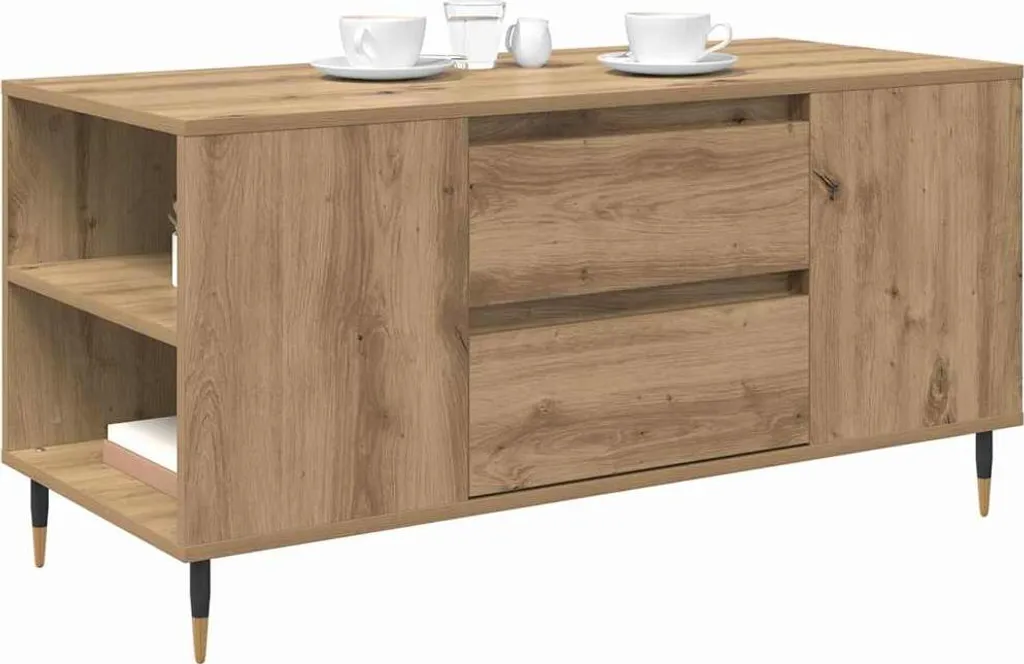 SYFAX™ Tavolino da salotto Rovere artigianale 102 x 44,5 x 50 cm - 2