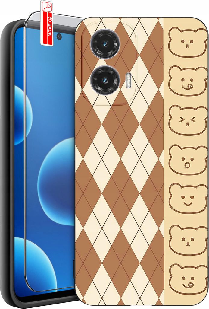 Hülle für Motorola Moto G45 5G | Designs | Mattes Silikon-Case + 9H-Glas
