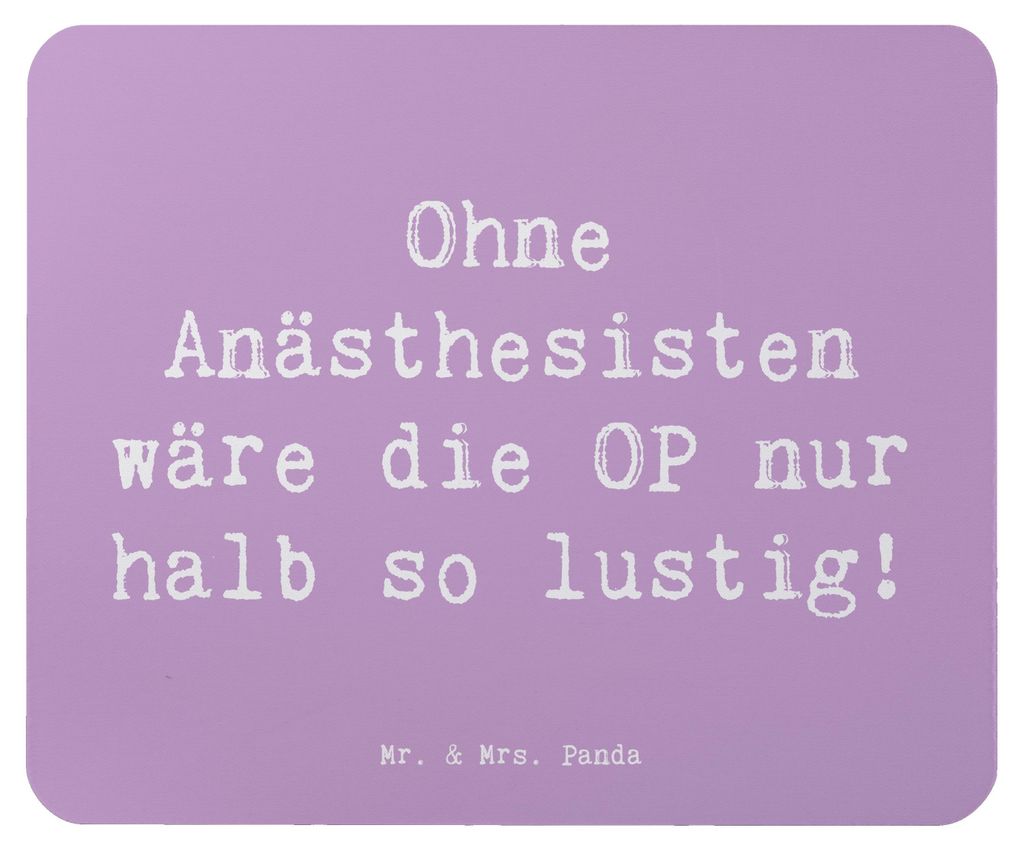 Mr. & Mrs. Panda Mauspad Spruch Anästhesist Humor - Lavendeltraum - Geschenk, mousematte, Einfühlungsvermögen, Geschenke mit Herz, OP-Team, Bewu...
