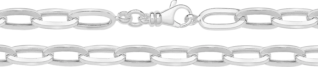 Chaine Paperclip Argent 925 Homme Femme 66cm x 7mm - TRS36684L26 Chic