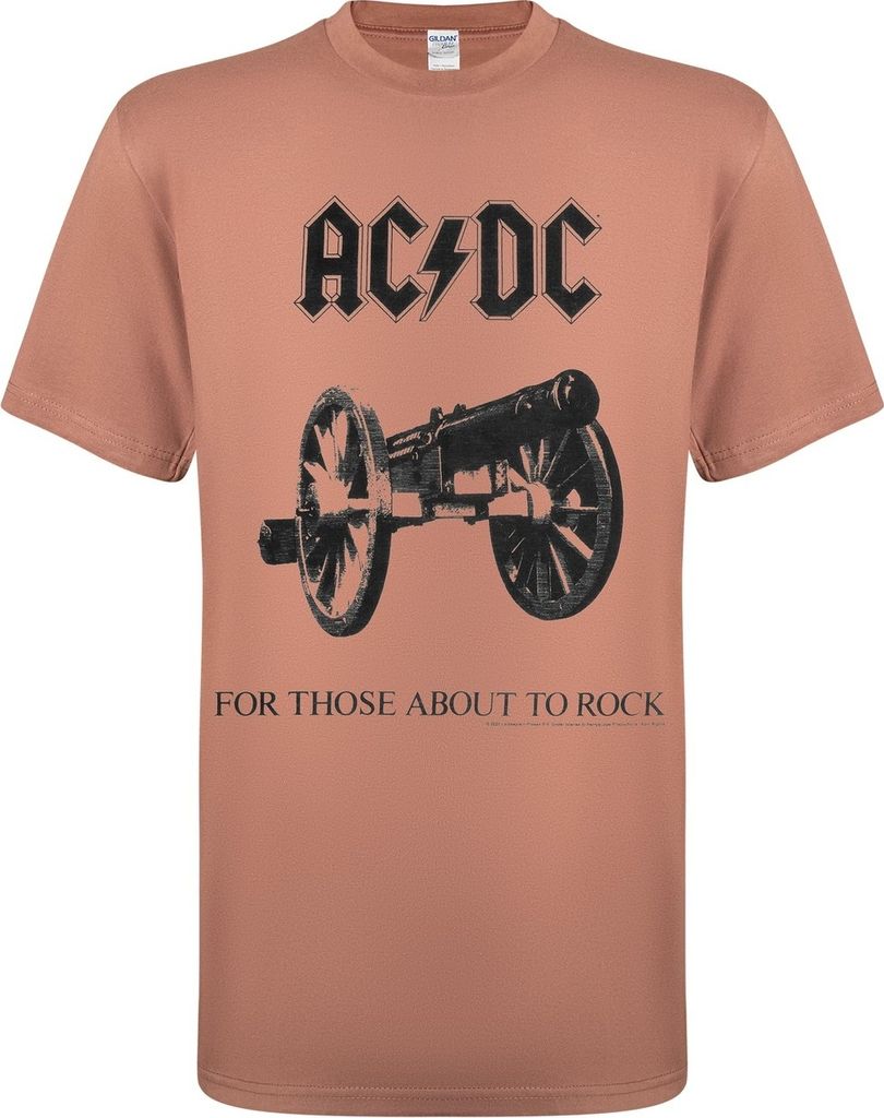 AC/DC For Those about to rock Brown mens t-shirt