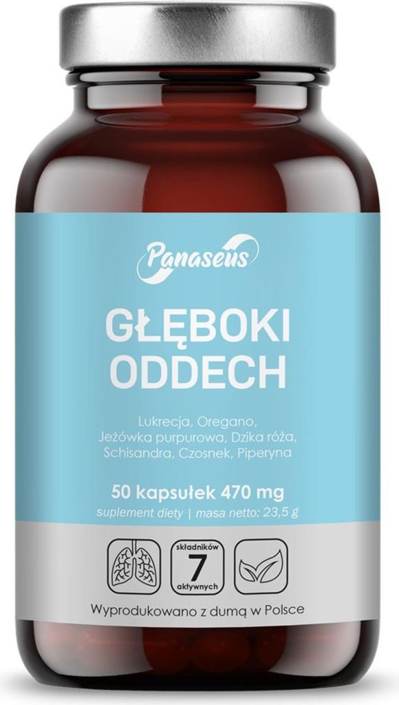 Supplementi dietetici Panaseus głęboki oddech (50 kaps.) Immagine del prodotto 