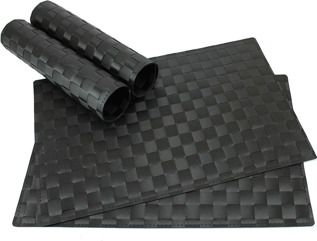 Tischset MODERN schwarz 4er Tischunterlage als Tischdeko Produktbild 