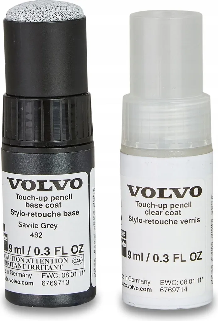 Crayon de peinture Volvo Savile Grey 492 d'origine concessionnaire