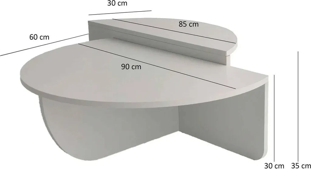 Table Basse Modulable Multifonction Chêne Brun 90x90cm Style Azim