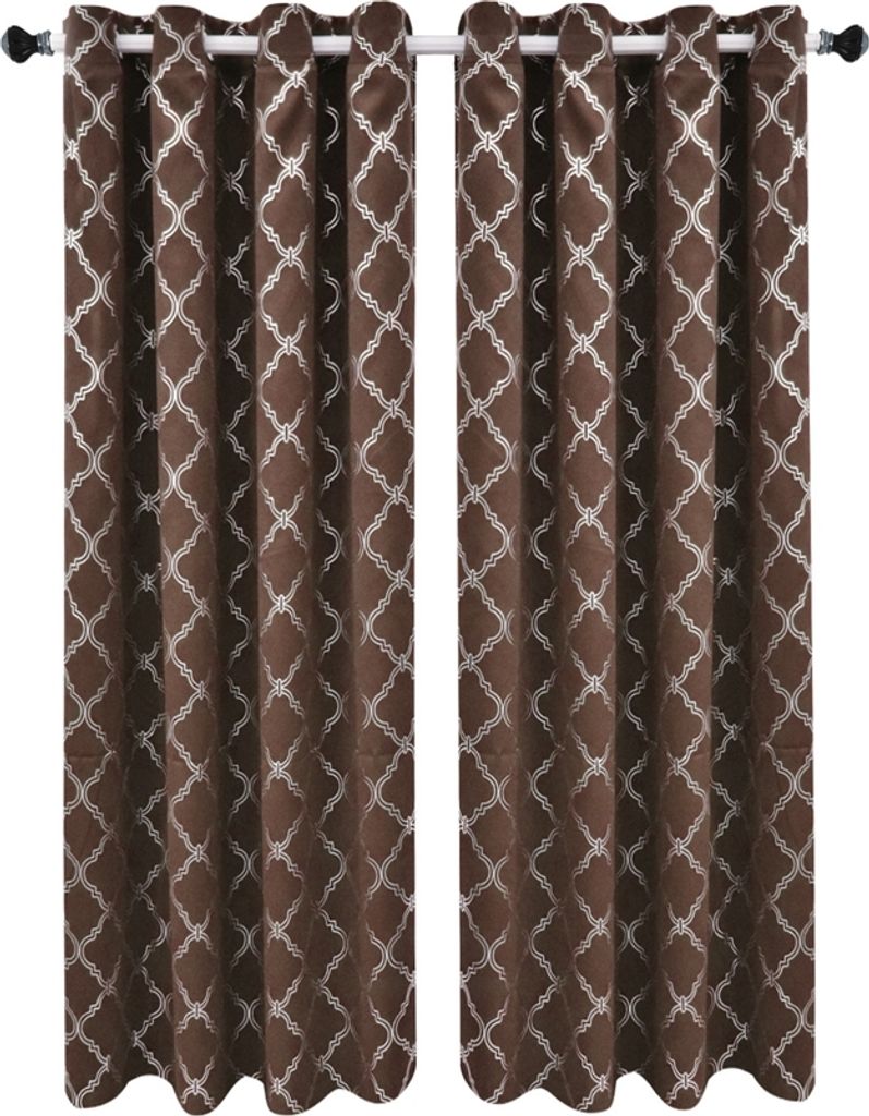 Topchances 2er-Set Vorhang 132x240cm Blickdicht Gardinen Schlafzimmer Ösen Thermo Vorhänge Balkonsichtschutz Sonnenschutz,Dunkelbraun