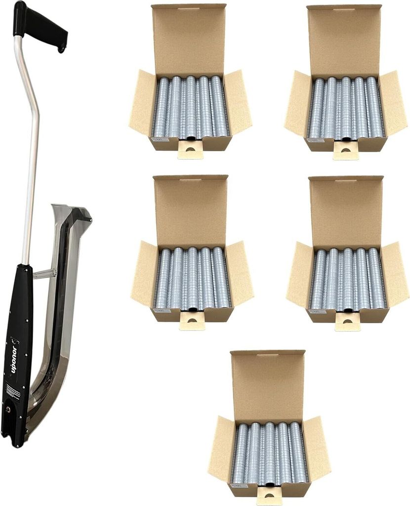 Tacker Tackergerät mit Tackernadeln für Fußbodenheizung 1250 Stück 14-20mm, Fußbodenheizungsrohr für Fussbodenheizung Rohrhalter, Nadeln für...