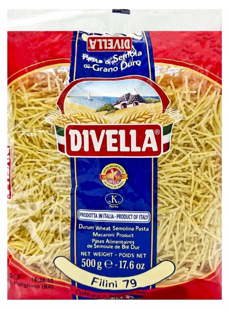 Pâtes Filini n°79, 500 g, marque Divella Image du produit 