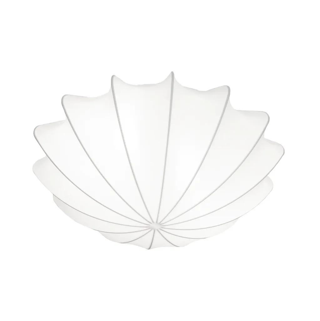 Plafonnier chambre et salon blanc 50cm FORM, luminaire tissu élégant