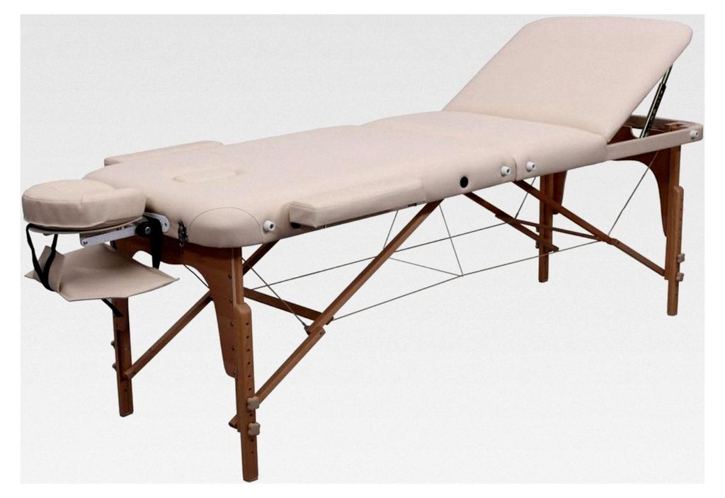 Zen – Mobile PhysioTop Massageliege klappbar und höhenverstellbar – Massagetisch aus Vollholz mit ergonomischem Kopfteil, verstellbarer Rücke...