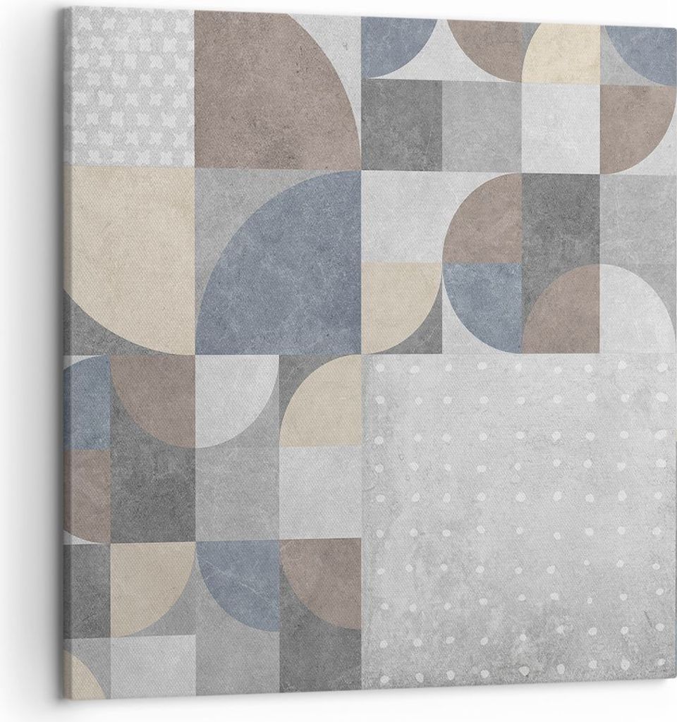 Bild auf Leinwand - Leinwandbild - Einteilig - Geometrie Kunst Stein - 50x50cm - Wand Bild - Wanddeko - Wandbilder - Leinwanddruck - Bilder - Wandd...