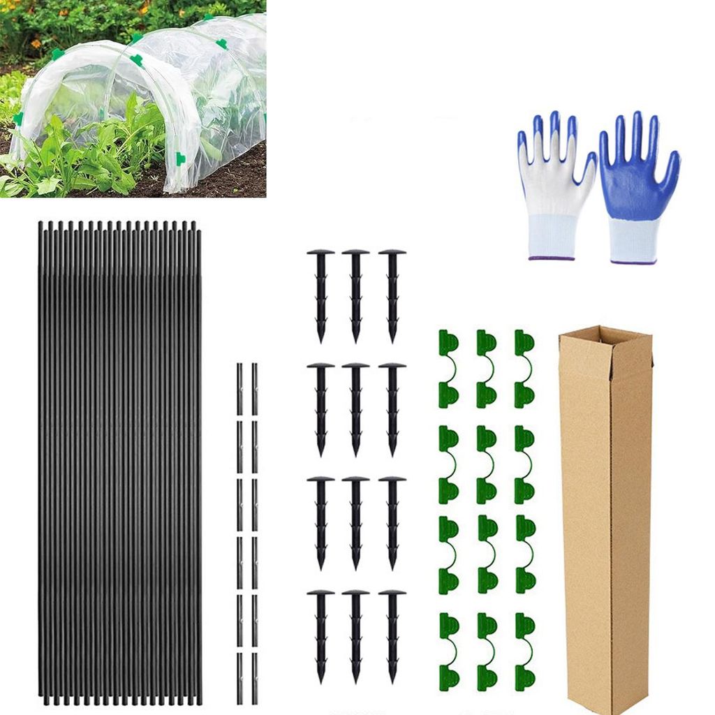 30 PCS Pflanztunnel Bögen, 6mm Kunststoff-ummantelte Gewächshausbögen für Hochbeet, DIY Frühbeet Tunnel, ideal für Garten, Pflanzen, Obst & G...