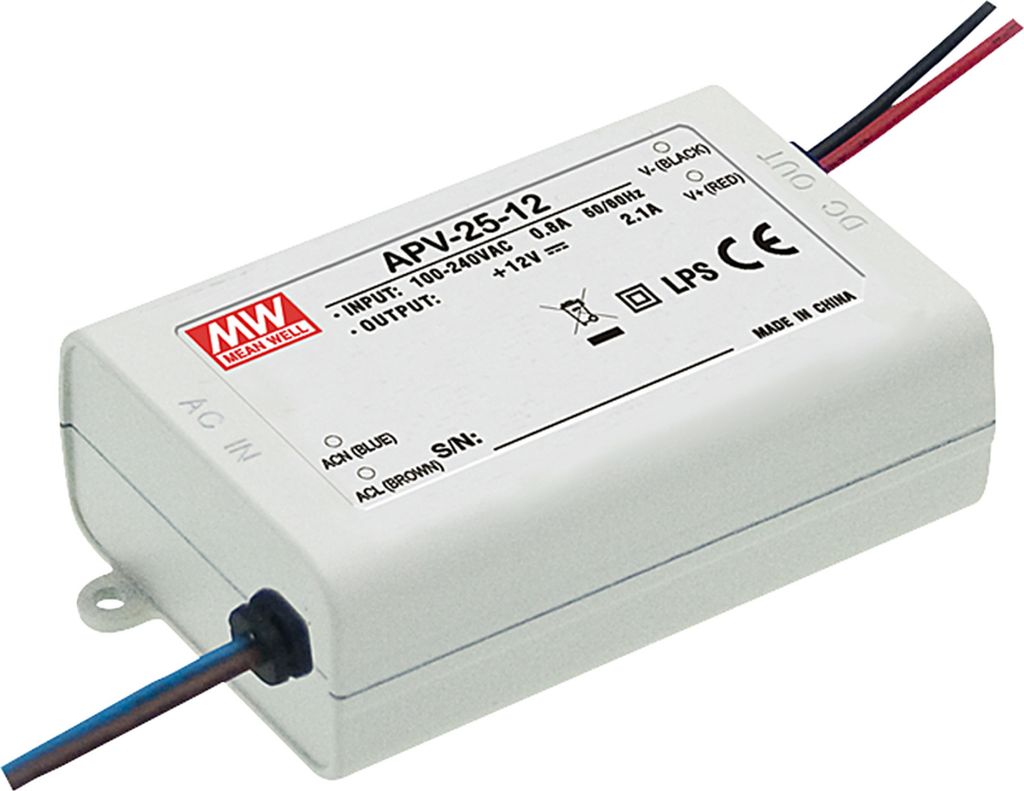 MEANWELL APV-25-5 - LED Schaltnetzteil ohne PFC - 17,5W 5V/3,5A CV