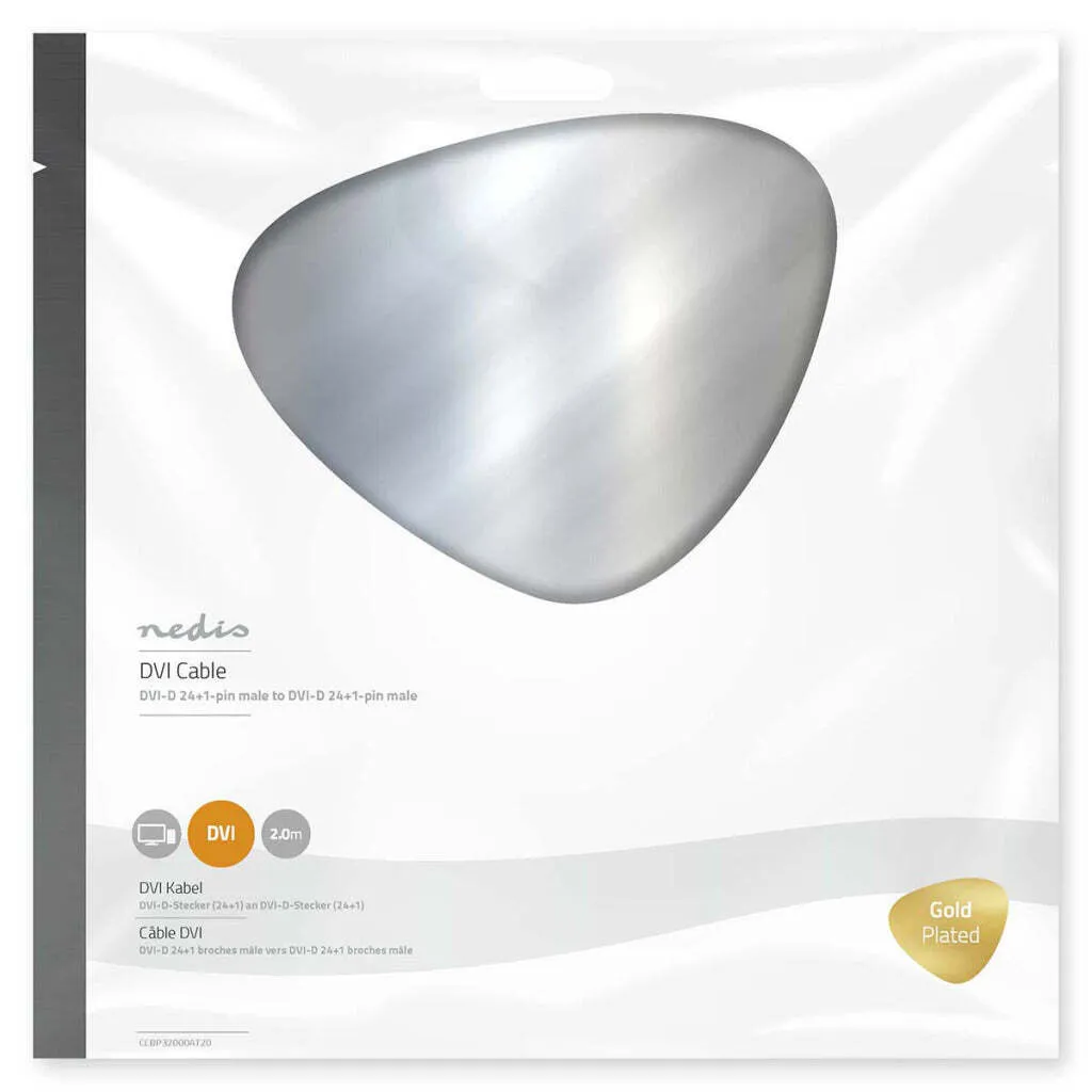 Câble DVI-D Anti-Interférences - Solution Écran Scintillant Gris 2m - 2