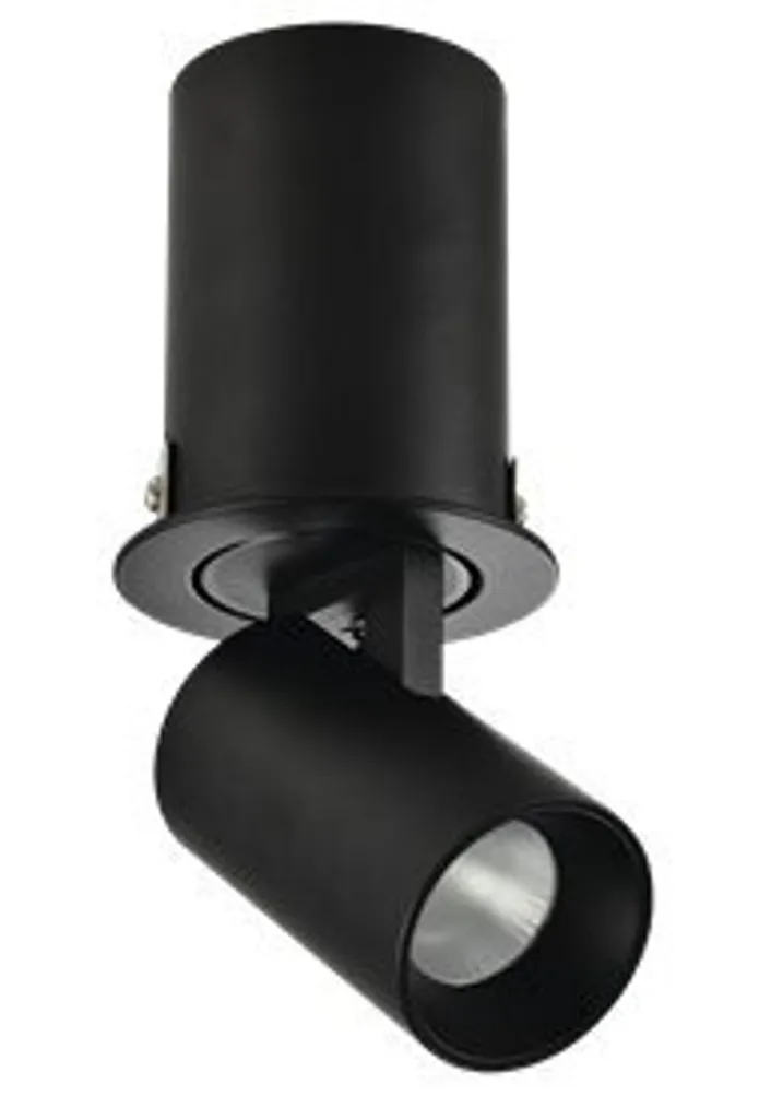 Spot Encastré LED Noir 7W AZzardo Luna - Anti-Éblouissement Design