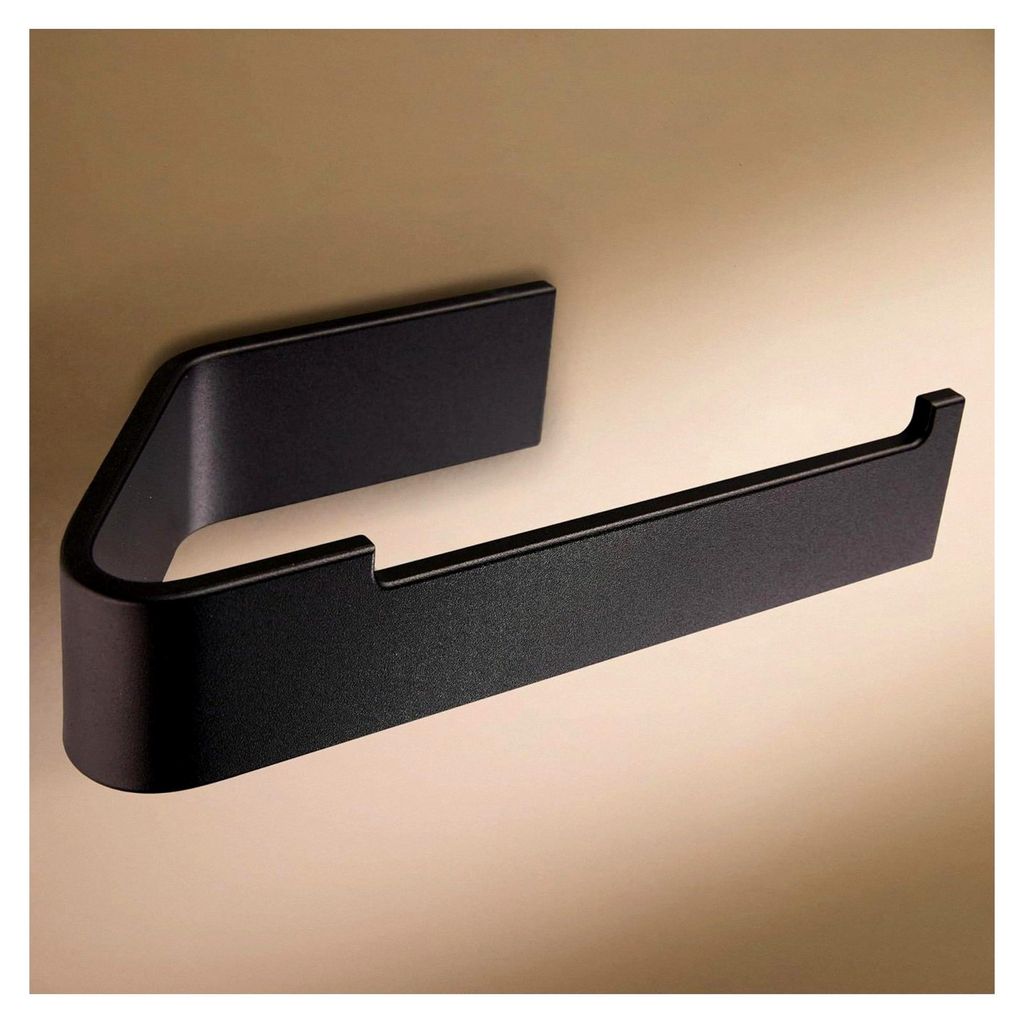 Toilettenpapierhalter ohne Bohren | Klebe-Klopapierhalter | Klorollenhalter für das Bad | Selbstklebender WC Rollenhalter | Schwarzer Toilettenpap...