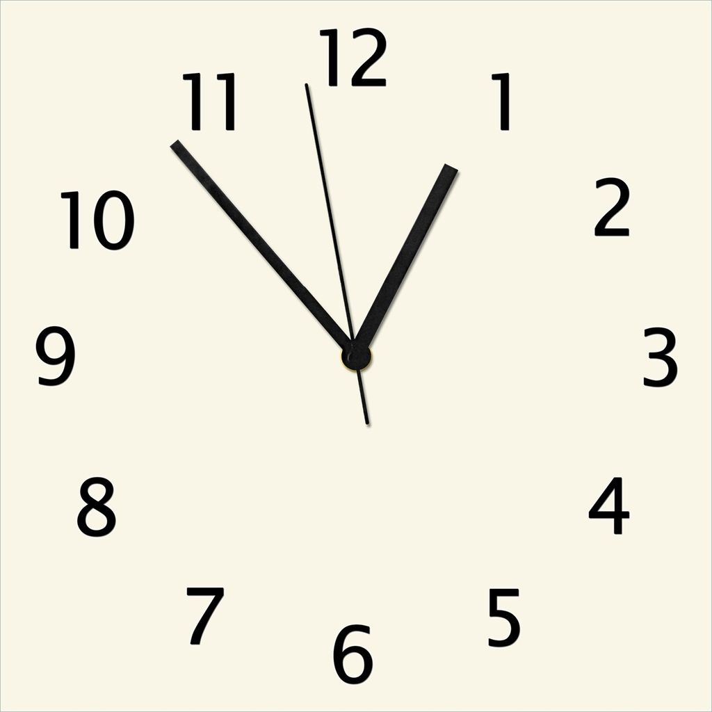 Wallario Design Wanduhr Beige aus Echtglas, Größe 30 x 30 cm