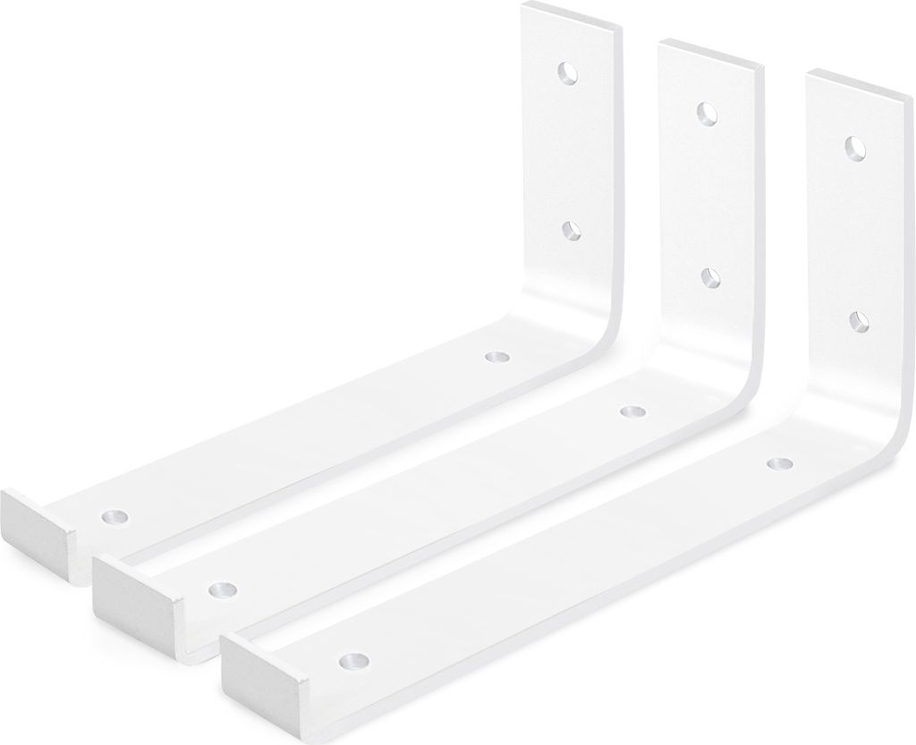 Rikmani Regalträger Metall Regalhalterung Wandträger Regalhalter für Wandregal DOK weiss, 3 Stück