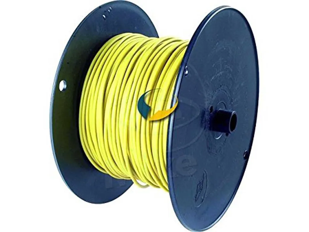 Câble automobile jaune HERTH+BUSS avec isolation PVC 0,75 mm²