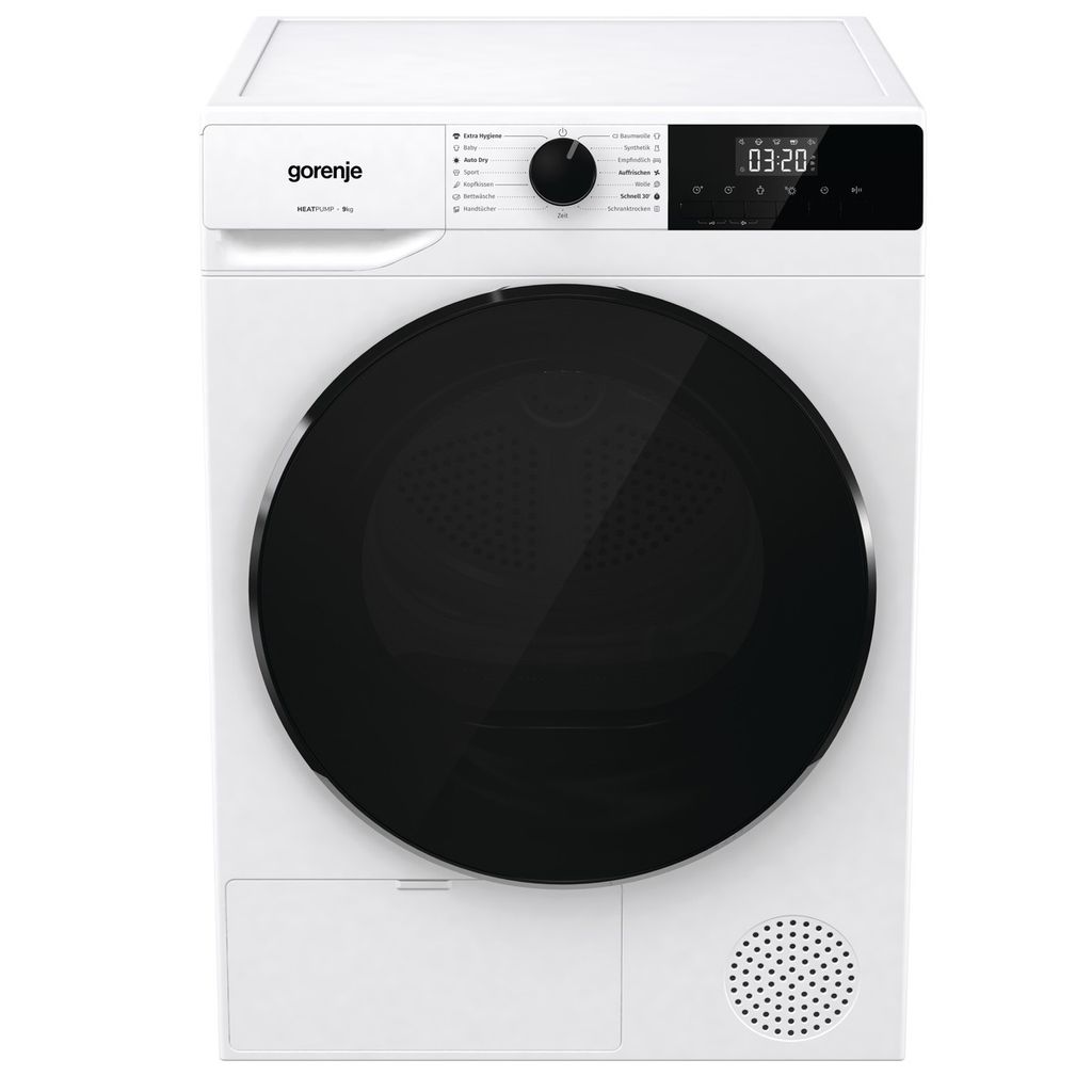 GORENJE DHNA92/DE Wäschetrockner mit Wärmepumpe, TwinAir, Kindersicherung, freistehend, 9 kg