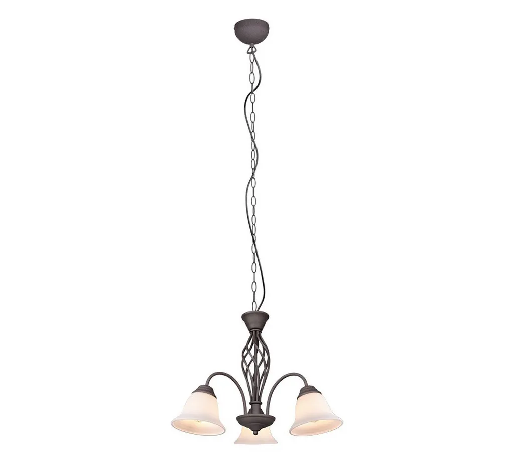 Lampadario Antico Rustico 3 Luci Marrone E14 - Illuminazione Retro