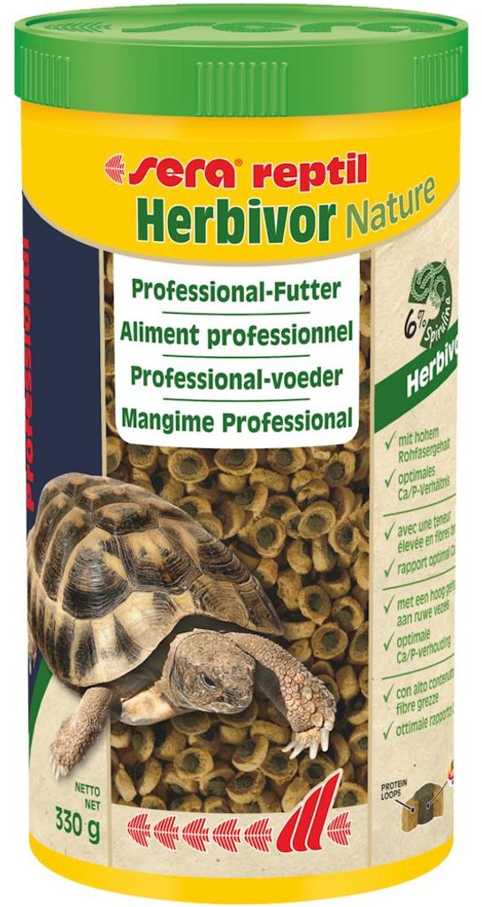 Sera Tortoise Adult Herbivore Duo Pellets 250ML Productafbeelding 