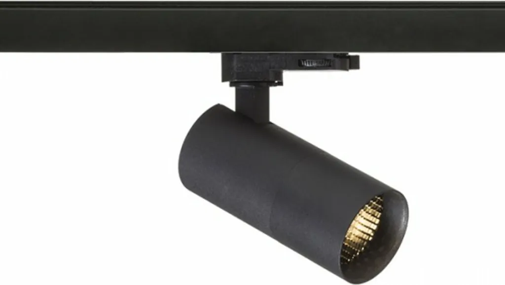 Projecteur Rail 3 Circuits Noir FORZA 230V avec Douille GU10 10W LED