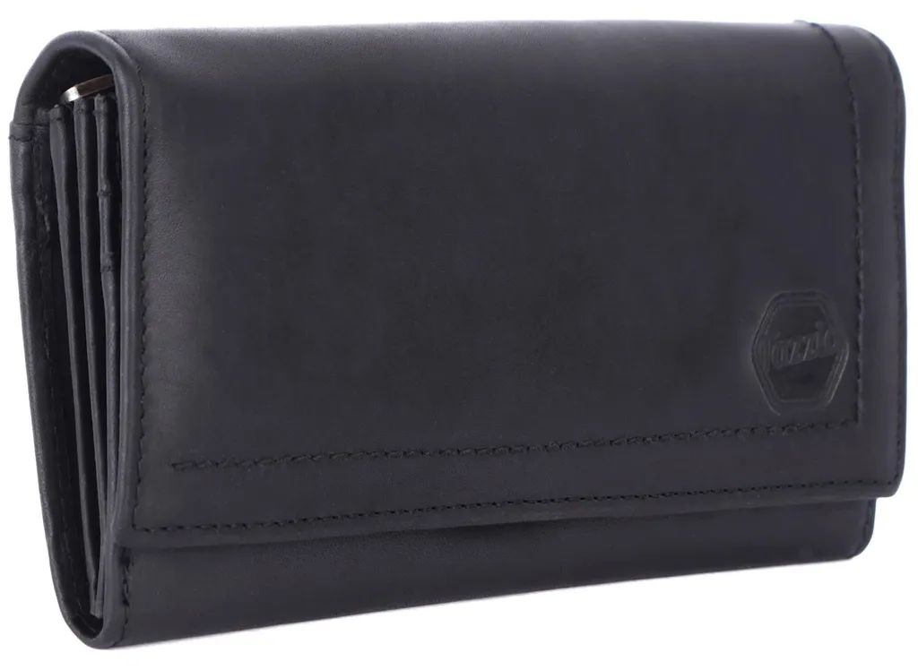 Grand portefeuille compagnon pour femme noir Tazzio F700 multi-poches