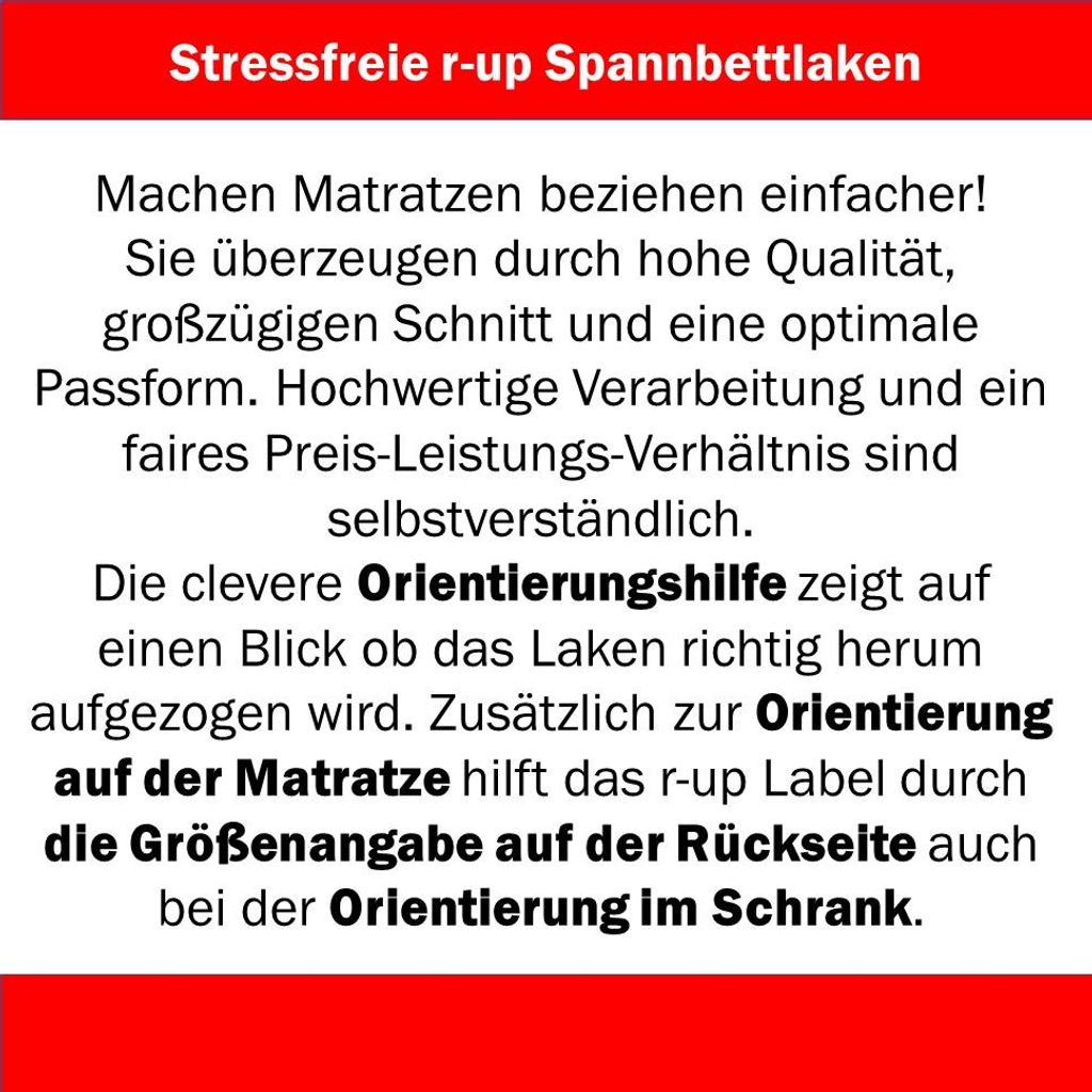 r-up Beste Spannbettlaken 200x220-220x240 bis 35cm Höhe Produktbild 
