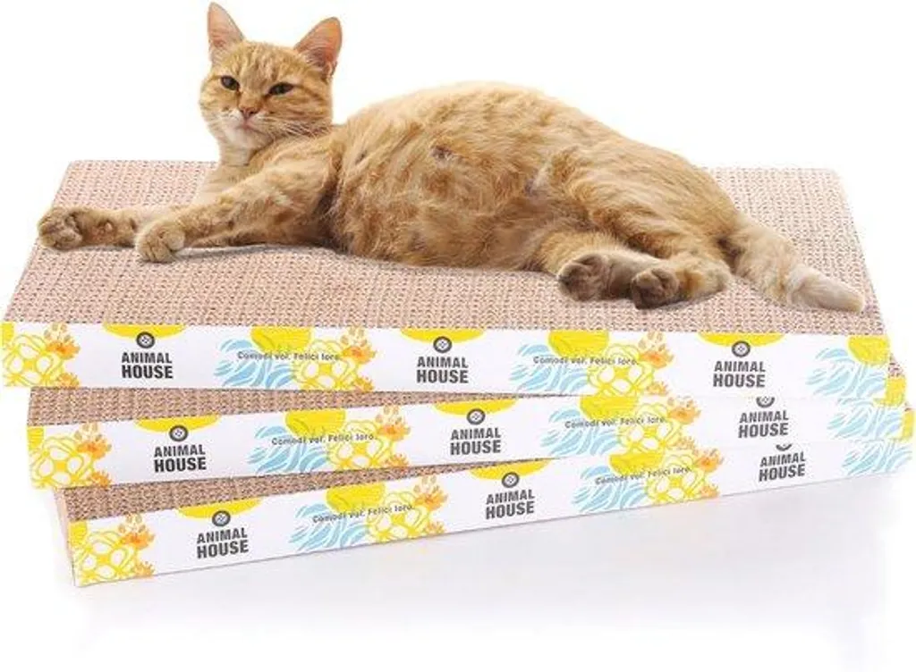 Arbre à chat en carton double épaisseur réversible Modèle Trio Design
