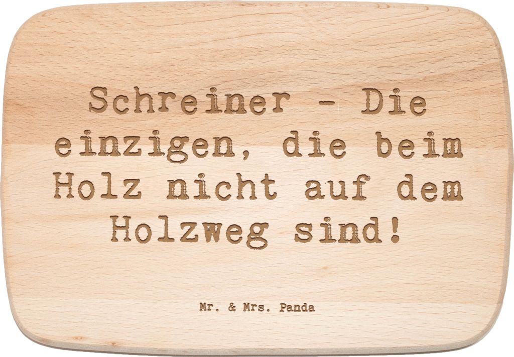 Mr. & Mrs. Panda Frühstücksbrettchen Spruch Schreiner Handwerk - Transparent - Geschenk, Berufe, maßgeschneidert, schneidbrett, Geschenke mit He...