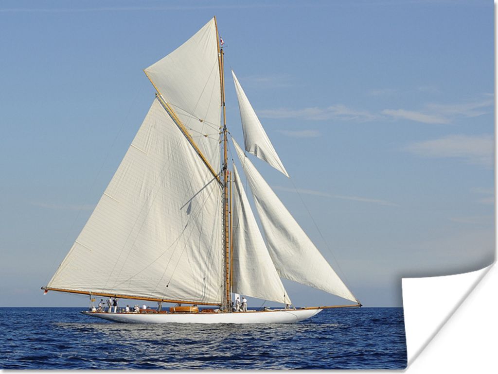 MuchoWow Poster Segelboot bei Saint Tropez 120x90 cm - Wandbild