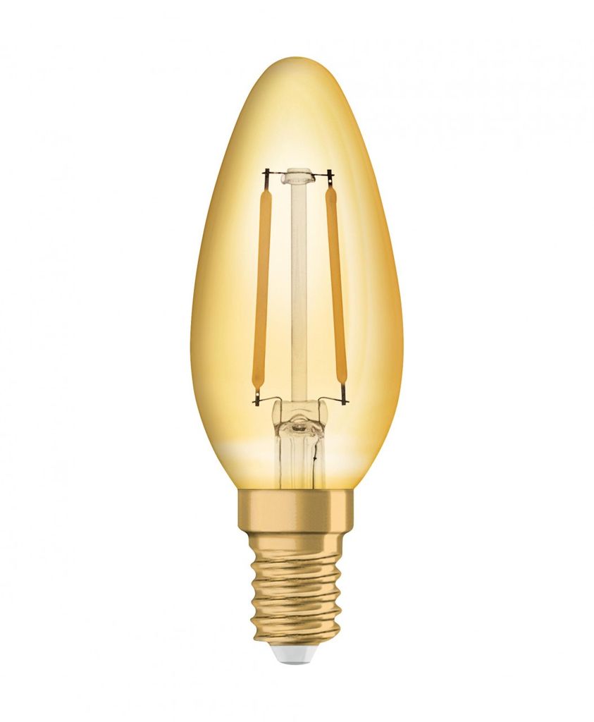 Osram LED Kerze E14 1,5W 120lm 2400K gold, 1,5 W, 12 W, Produktbild 